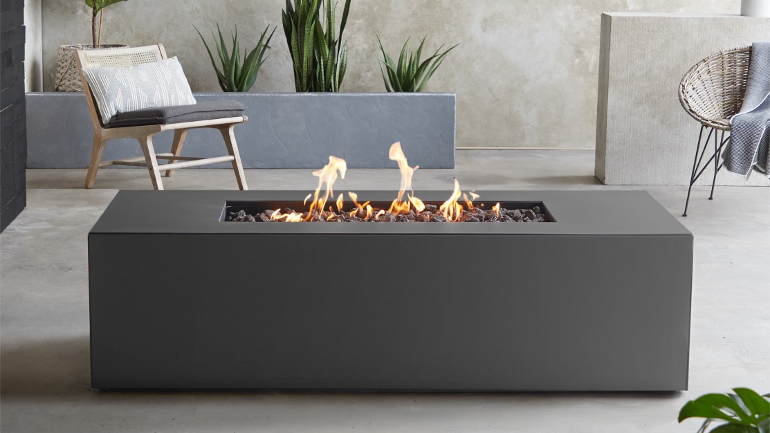 Coden 72" Rectangle Fire Table